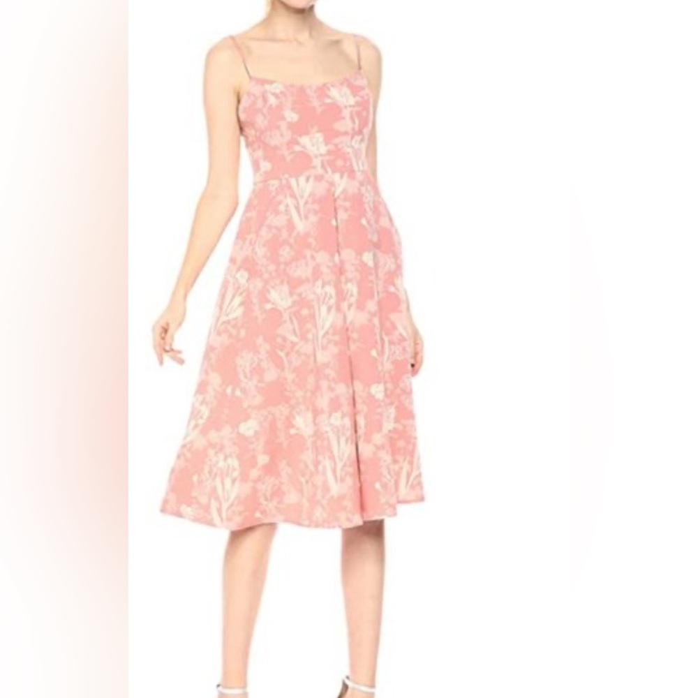 BCBGeneration Pink Floral Midi Dress